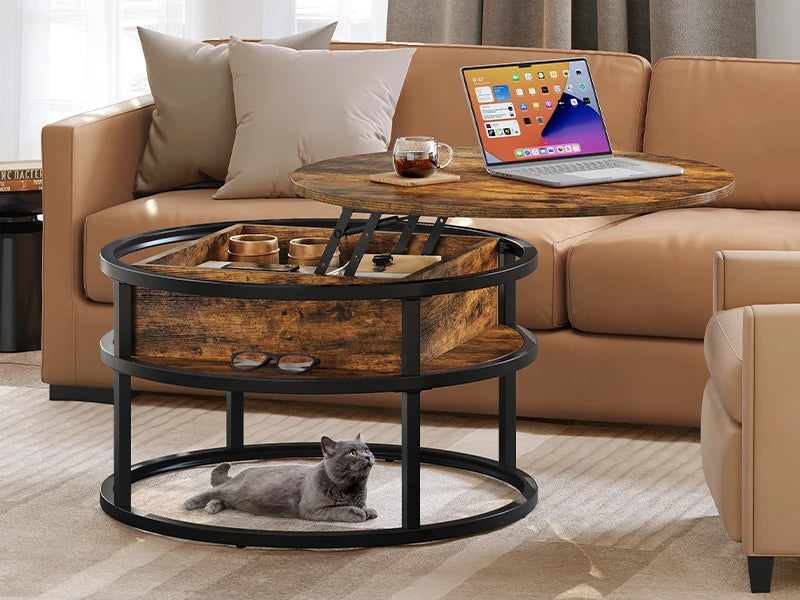 Round Lift Top Coffee Table