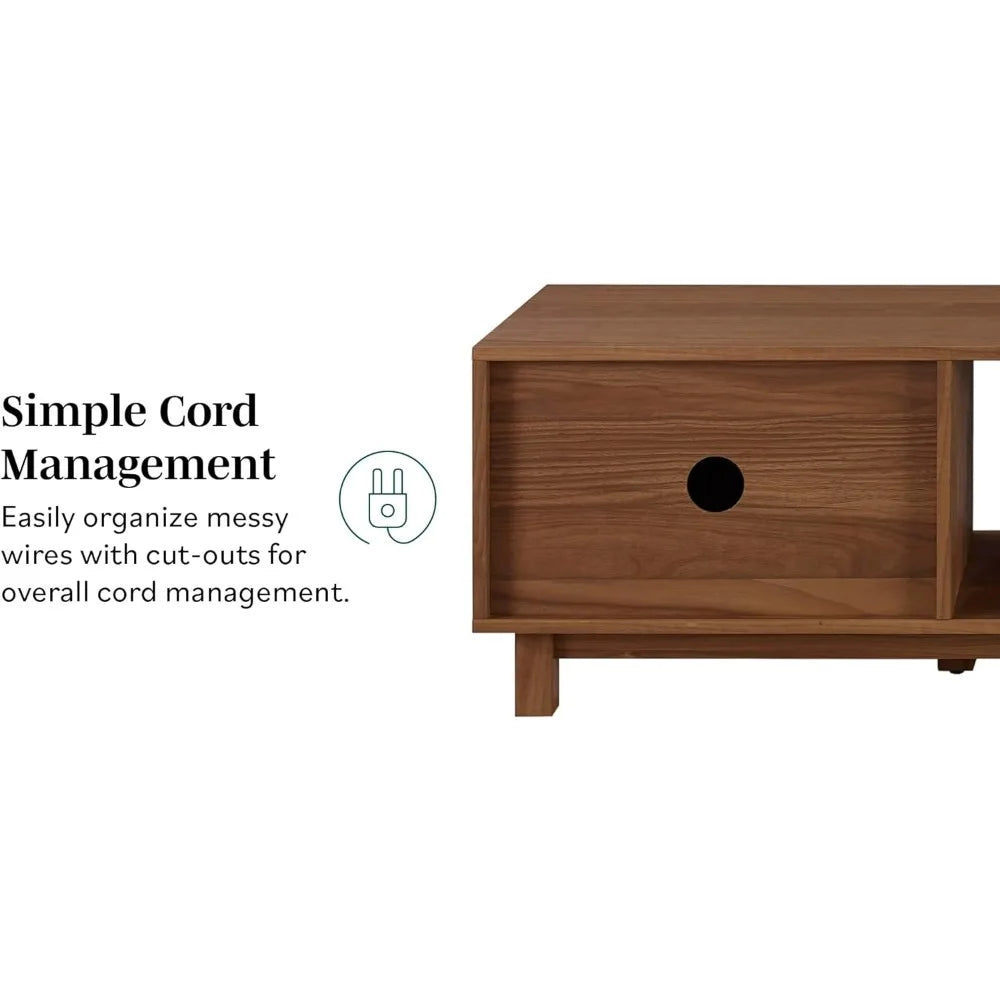 Modern Fluted-Door Low Stand for TVs