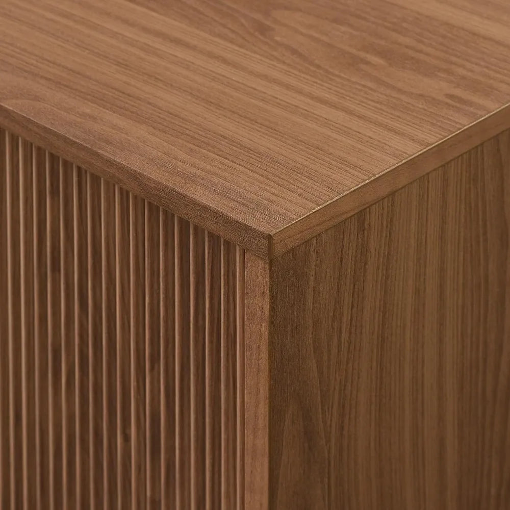 Modern Fluted-Door Low Stand for TVs