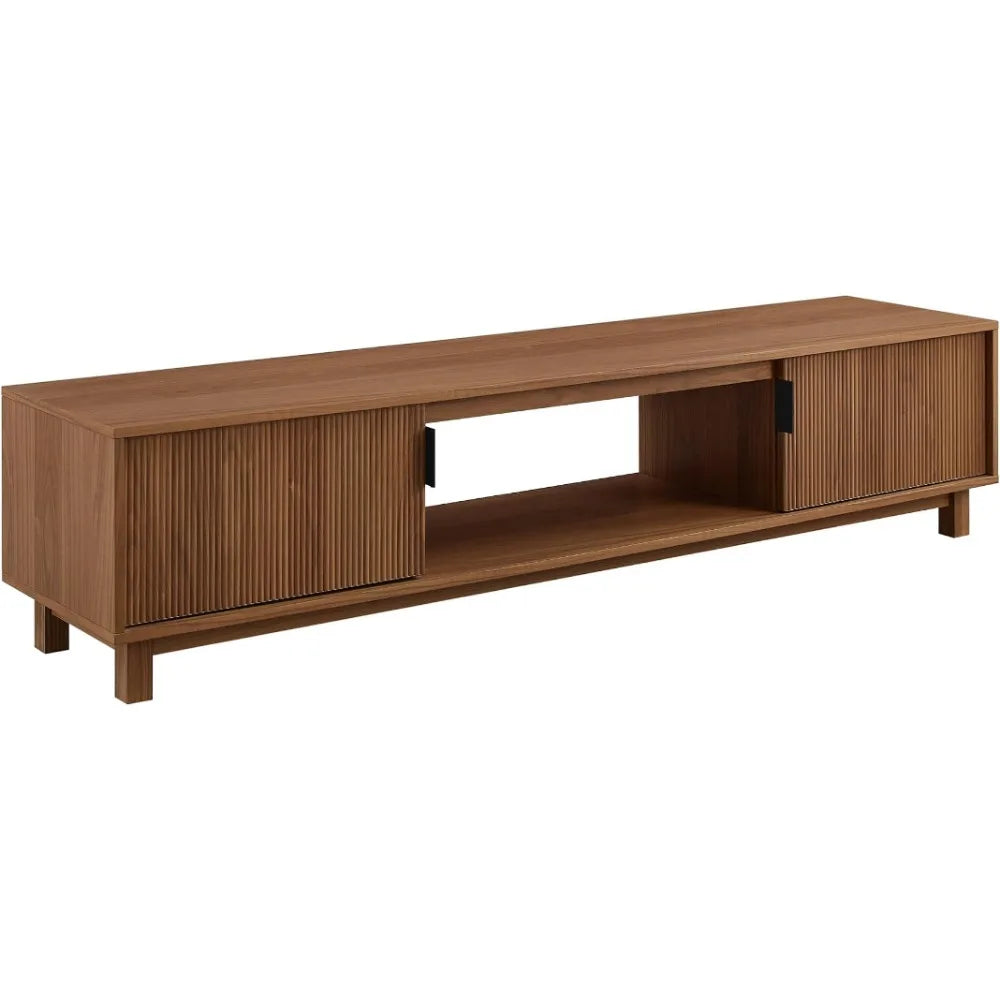 Modern Fluted-Door Low Stand for TVs