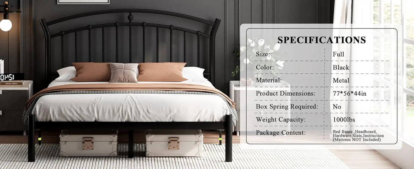 Hardened Steel Tube Frame With Retro Headboard