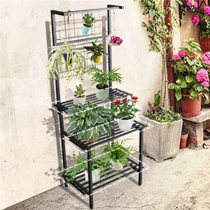 Metal Plant Rack Flower Pot Organizer