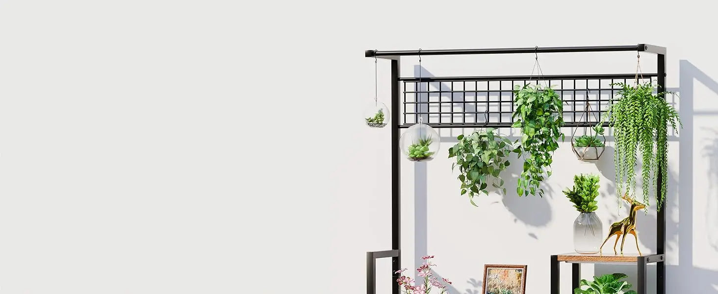 horizontal plant stand indoor Tall Plant Stand Indoor with Grow Lights – HouseHero Hub