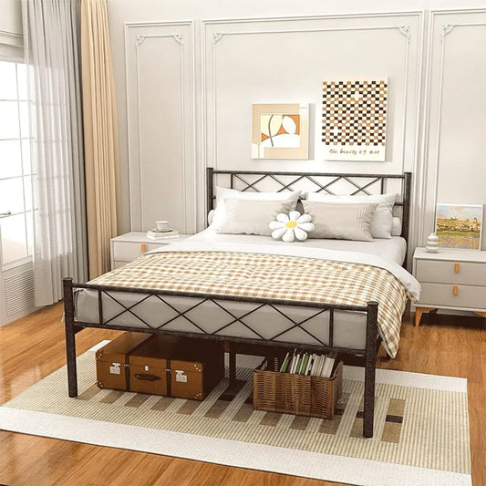 Heavy-Duty Platform Bed Frame Metal