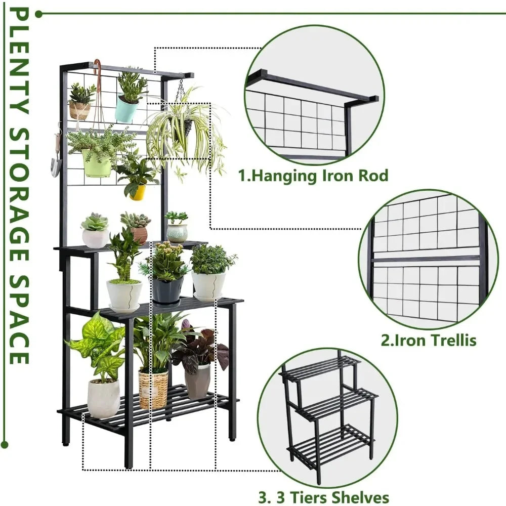 Vendor Plant Rack Metal Plant Rack Flower Pot Organizer – HouseHero Hub