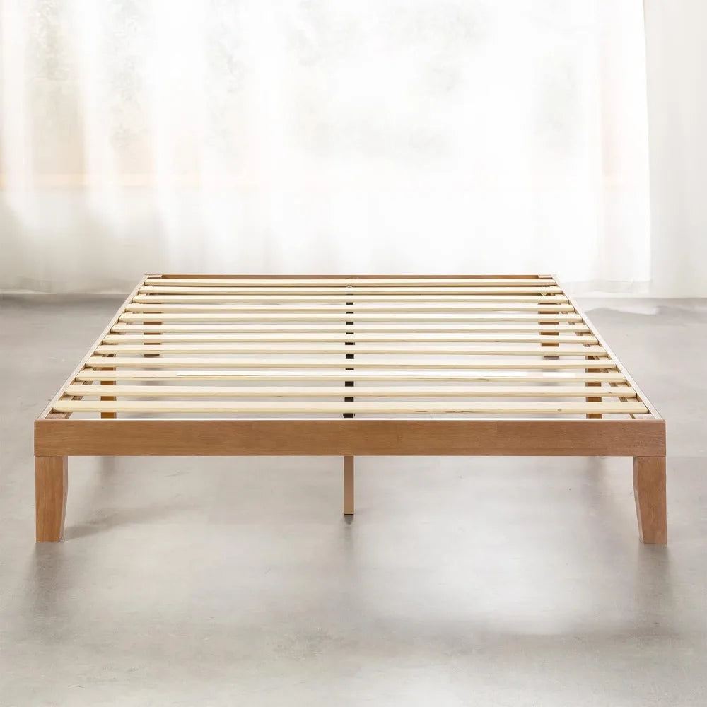 12" Classic Solid Wood Bed Frame