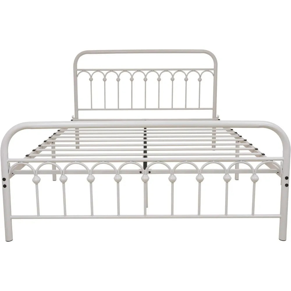 Bed Frame Queen Size with Vintage Headboard