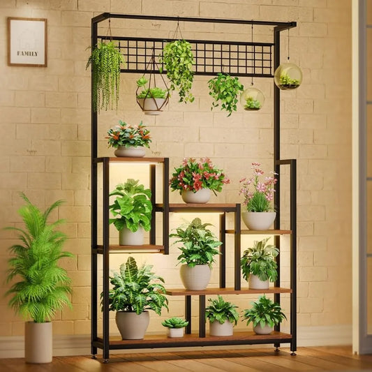 Tall Plant Stand Indoor with Grow Lights